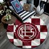 Club Atletico Lanus Printed Round Rug, Non Slip Washable Circular Carpet For Living Room Bedroom Playroom, Sports Fan Decor, Holiday Birthday Gift
