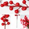 Ягодные пики - 24 искусственных стебля красных ягод, красные украшения для рождественской елки 9,45 дюйма для рождественской елки, домашнего декора