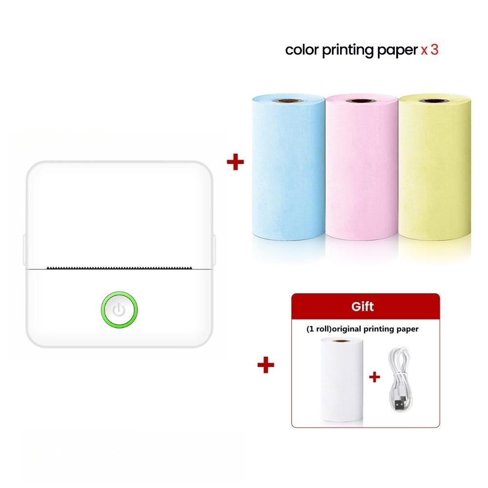 Беспроводной перезаряжаемый мини-принтер Bluetooth с Android IOS, беспроводной принтер для печати чеков и этикеток для липких альбомов, этикеток