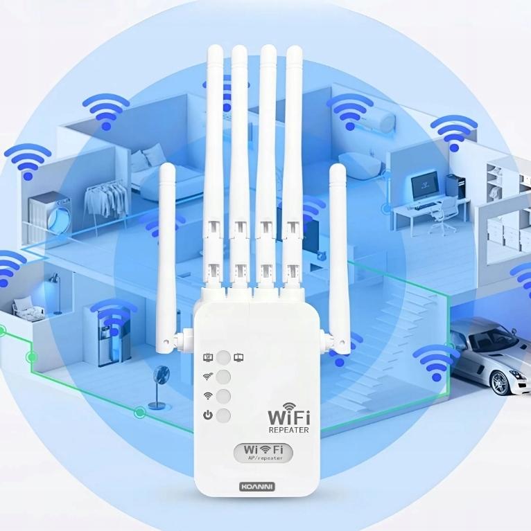 Wi-Fi Repeater Signal Amplifier High Power 300Mb/ - 6 x Antenna Koanni