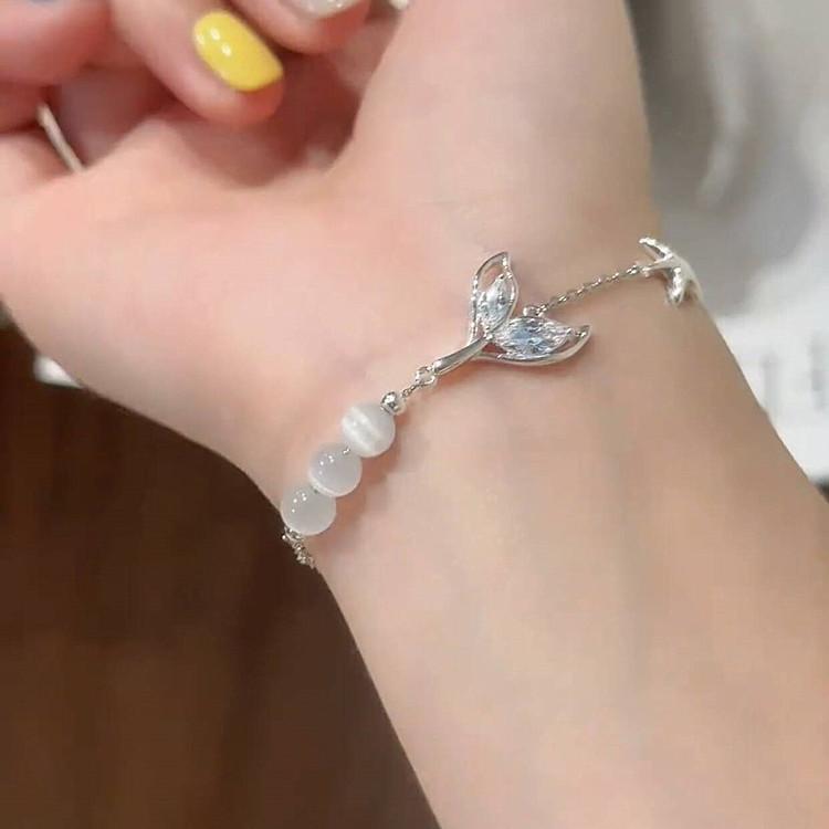 Циркон рыбий хвост морская звезда подвеска браслет универсальный маленький свежий модный браслет корейский ins темперамент ювелирные изделия женщины