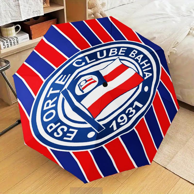 1PC Bahia Fc Crest Emblem Printed Umbrella Folding umbrella, automatic umbrella 8-Frame for Travel, camping Fan gifts Christmas Gifts