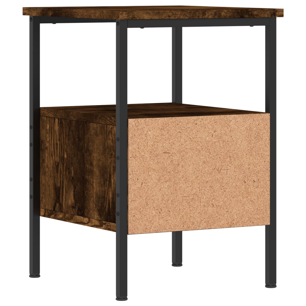 Nightstand Smoked Oak 34 x 36 x 50 cm Engineered Wood