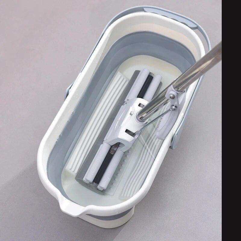 WIKHOSTAR портативное ведро для швабры, складное ведро для кемпинга с ручкой, ведро для рыбалки, компактное складное ведро для умывания