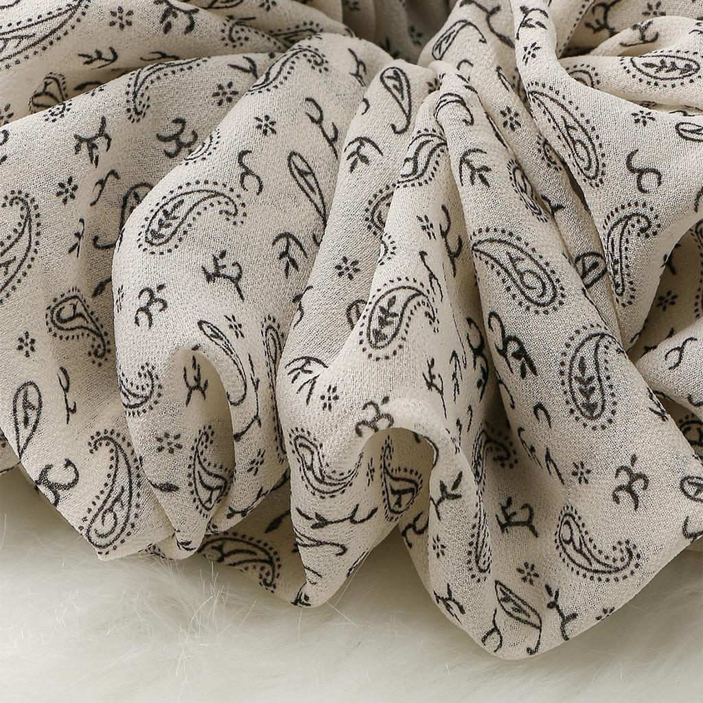 Модные мусульманские резинки для волос с принтом, большие премиальные оверсайз, Малайзия, шифон, большой размер, мусульманские резинки для хиджаба