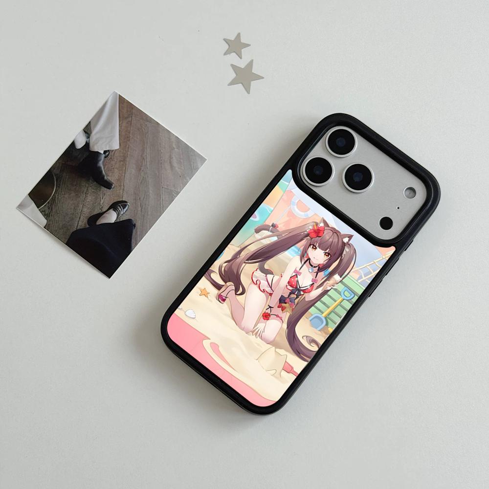 Чехол для телефона C-Chocola Nekopara Для IPhone 17 Air 16 15 14 Plus 13 12 11 Pro Max Двухцветный Жесткий ПК Модный Защитный Чехол
