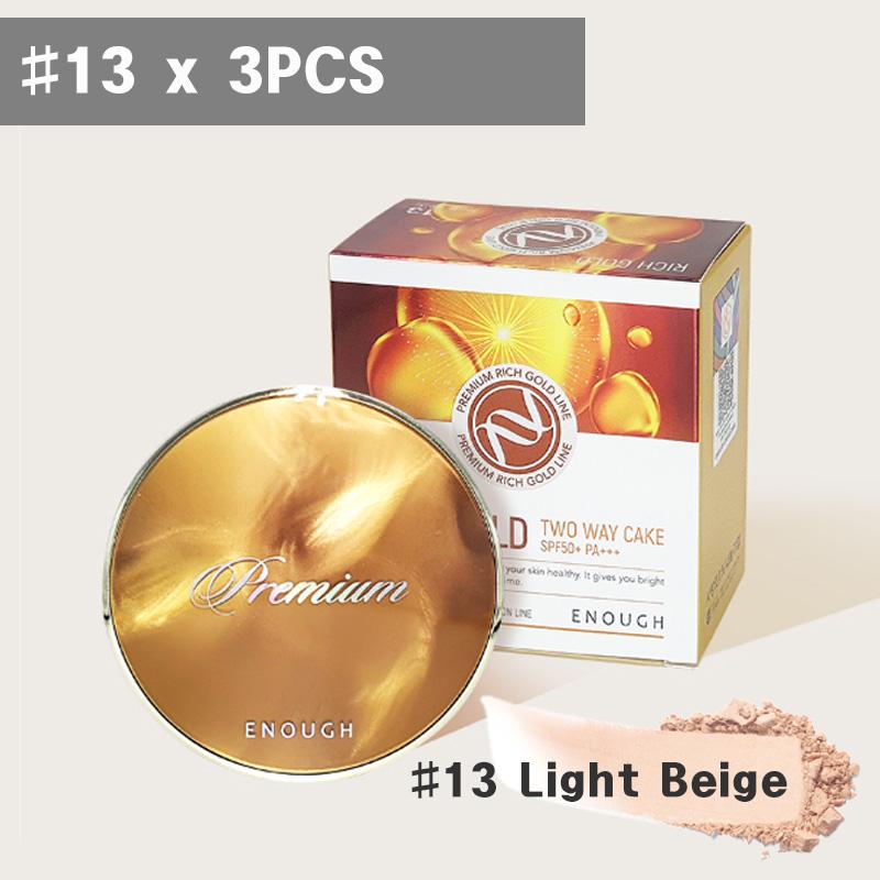 ENOUGH Premium Ultra X10/ 8Peptide/ Rich Gold Two-Way Cake SPF50+ PA+++ with Refill 11g (20 Options)