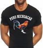 Черная футболка унисекс Puro Michoacan Design Rooster Color