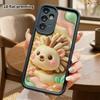 Phone Case: 2D flat, fits Samsung Galaxy A34 A35 M05 M06 S20 S22 S21 FE Plus 5G protective cases, light beige little hedgehog, perfect Christmas and H