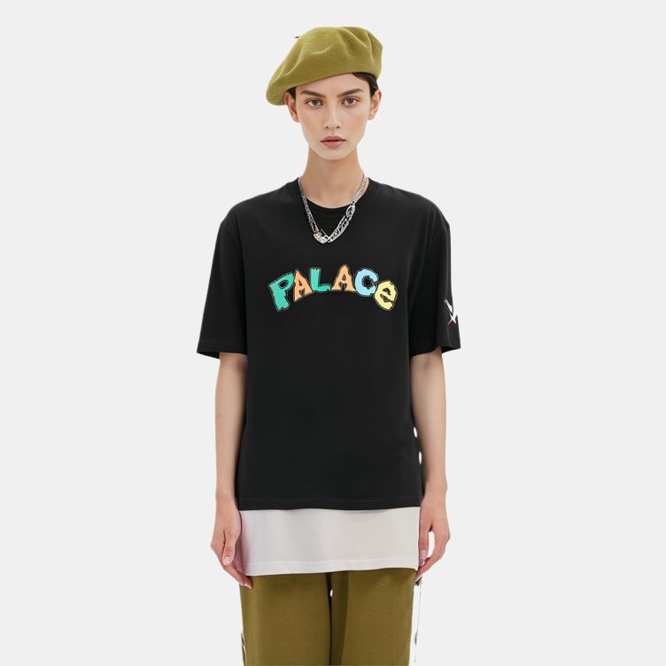 Palace Футболка X WWE Nice Day, черные топы унисекс P22TS462