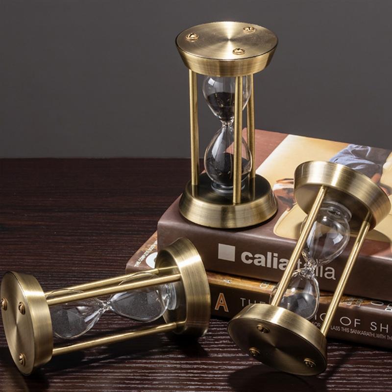 Винтажные металлические песочные часы 1/3/5/10/15 минут, таймер, песочные часы, украшения для гостиной, офисный декор для рабочего стола, подарки на день рождения