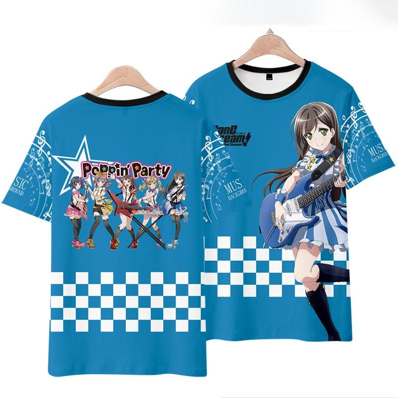 Hatsune Miku's Cute Anime 2D Series 3D Printed T-shirts, Fashionable and Versatile Cos Short-sleeved for