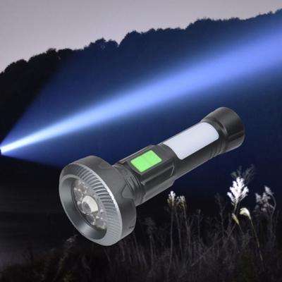 Мощный основной светодиодный фонарик Портативный Прочный USB-перезаряжаемый Компактный дизайн 8+1 Боковой светодиодный фонарь Для походов
