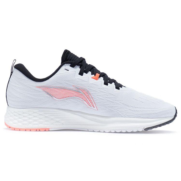 Li-Ning Dark Horse 4 Белые флуоресцентные женские кроссовки Congo Standard-White Fluorescent-Congo-Red ARMR004-12