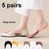 5 пар женских носков из ледяного шелка, летние носки-лодочки, нескользящие невидимые носки с неглубоким горлом