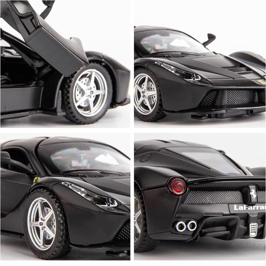 1:32 Scale Car Model, Pull Back Car with Sound and Light for Kids Boy Girl, Metal Body Door Opened