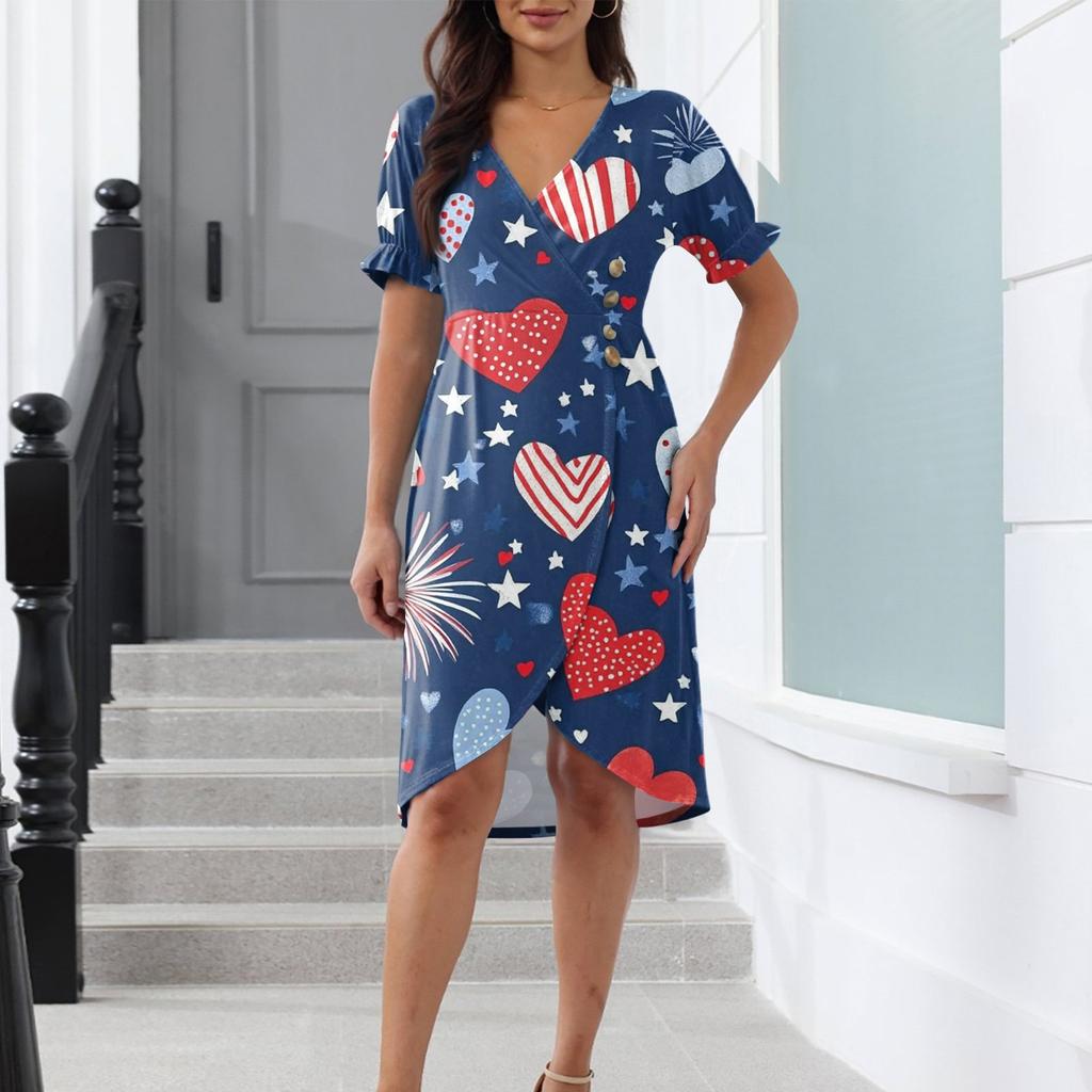 Пляжные платья для женщин, весна-лето, элегантное платье с V-образным вырезом и цветочным принтом в стиле бохо, струящееся гавайское платье макси с рюшами