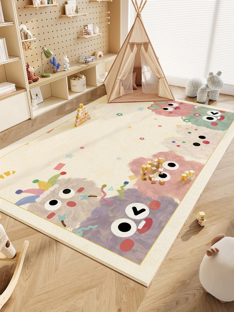 Современные минималистичные ковры для гостиной, милый мультяшный ковер для декора спальни, пушистый мягкий ковер для детской комнаты, домашний плюшевый придверный коврик