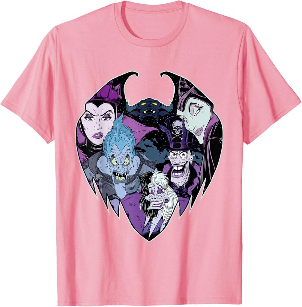 Hot Fashion Disney Villains Evil Crew T-Shirt S-4XL Four Seasons Gift