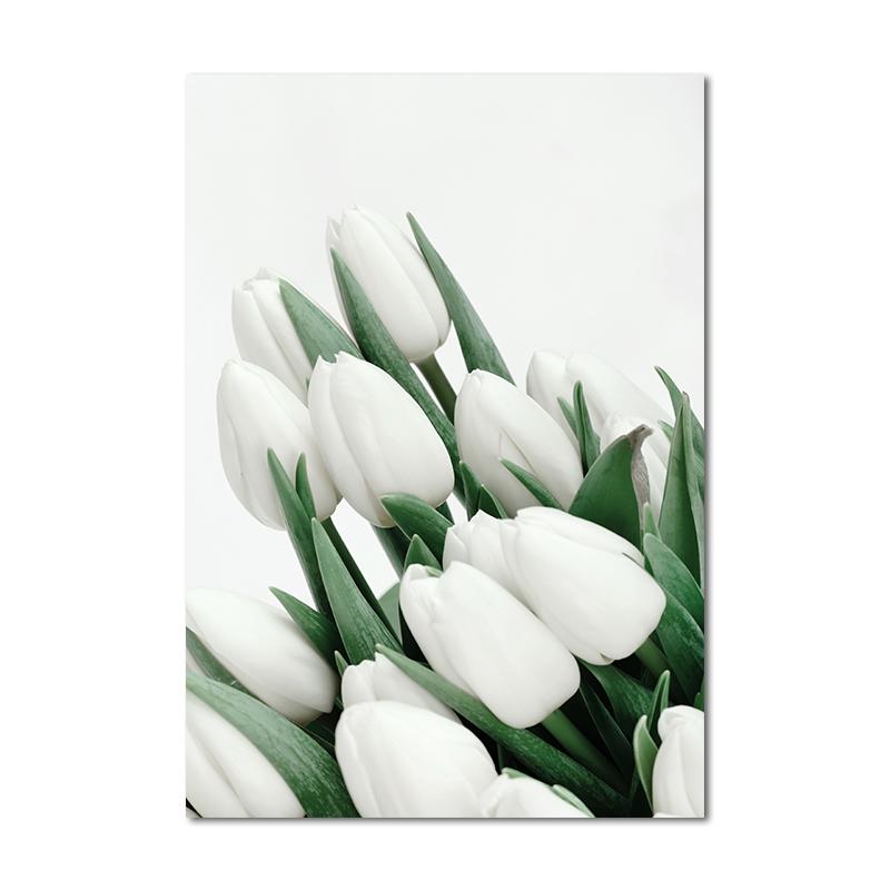 Scandinavian Green Leaves Flowers Picture Tropical Plant Wall Art Canvas Painting Nordic Posters and Prints Living Room Decor