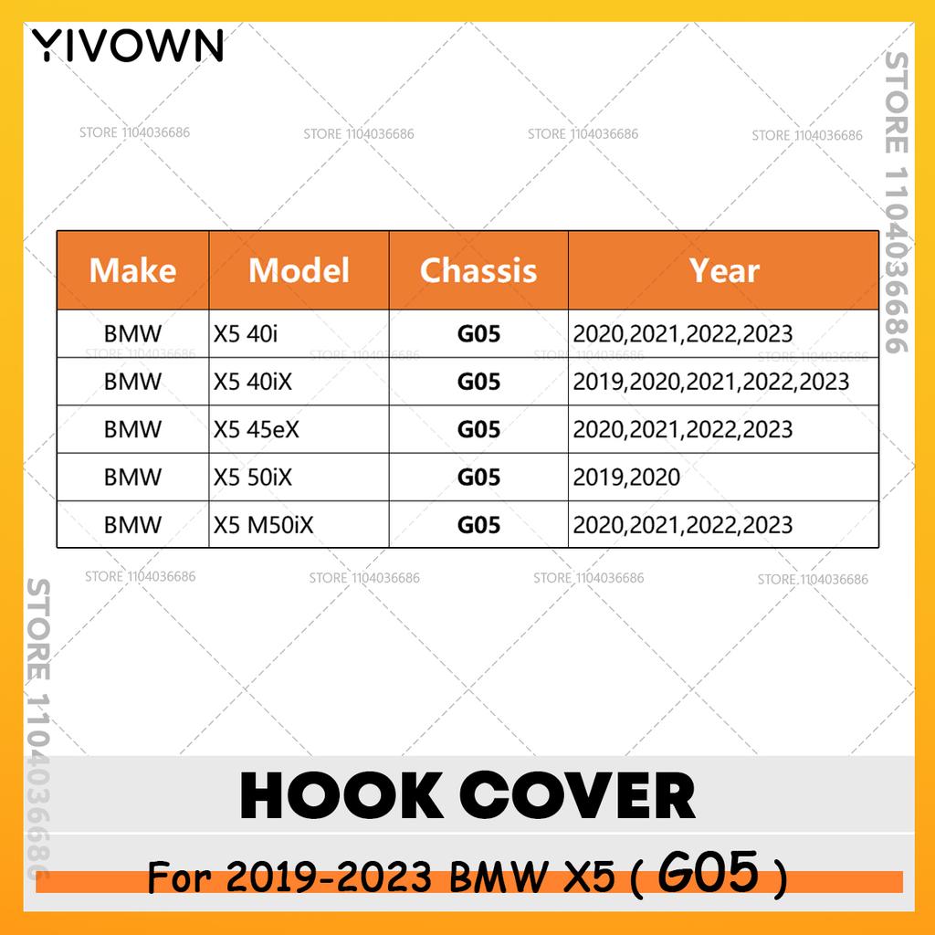 For 2019-2023 BMW X5 40i 40ix 45ex 50ix M50ix (G05) Front Bumper Tow Hook Cap Cover (No Paint) 51118069237 51118092124