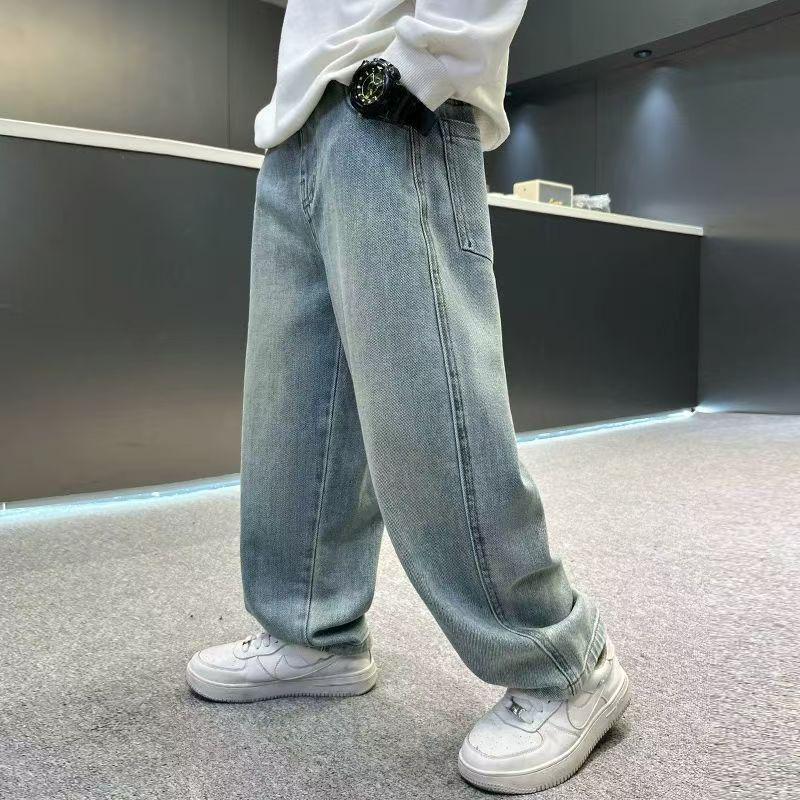 Zhongda Boys' Versatile Harem Pants - Super Soft, Stylish, Loose Fit Curved Design for Spring and Autumn