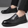 Модная осенняя мужская кожаная обувь лоферы слипоны деловая повседневная кожаная обувь классические мягкие мокасины hombre дышащая мужская обувь балетки