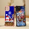 Чехлы для телефонов Ae111 Merry Christmas design с гальваническим покрытием из ТПУ для Xiaomi 11 Lite 5G Redmi Note 13 11 Pro 12C 9S 14C Huawei с защитой на четыре угла