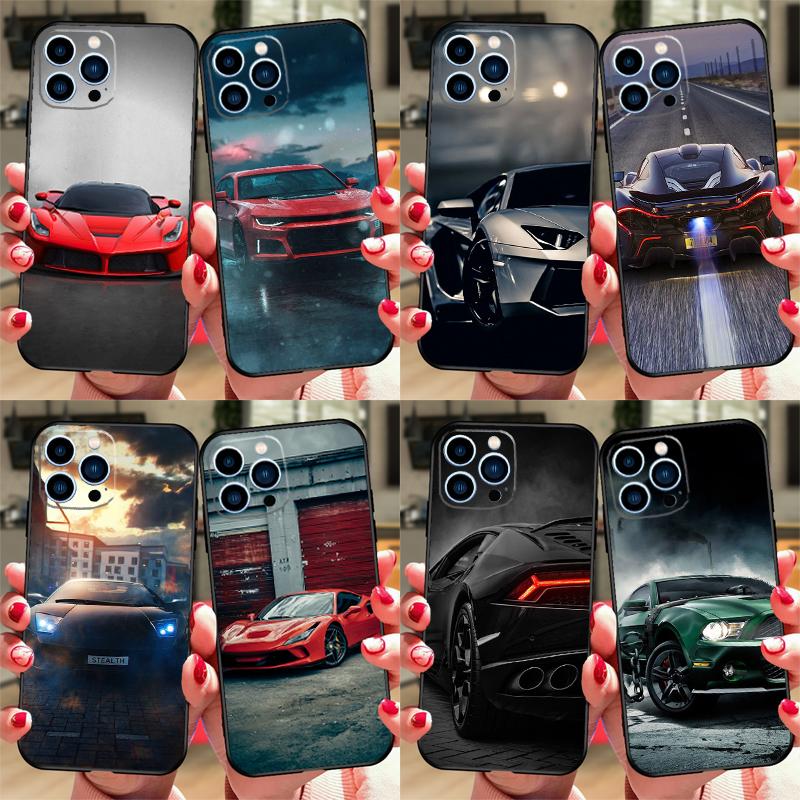 Крутой чехол для телефона со спортивной машиной для iPhone 17 Air 16 15 14 13 11 12 Pro Max 13 12 mini 15 16 Plus 16e Чехол