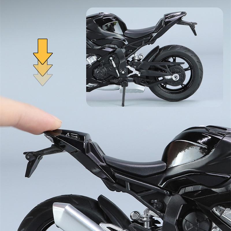 1/12 Модель гоночного мотоцикла BWM S1000RR Версия M Литая металлическая модель кроссового мотоцикла Звук Свет Детская игрушка Подарок