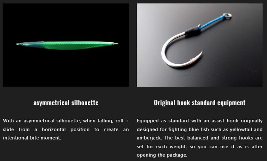 Jackall Metal Jig Bambluz Short 120 Grams Ikanago Shoulder Glow (2711)