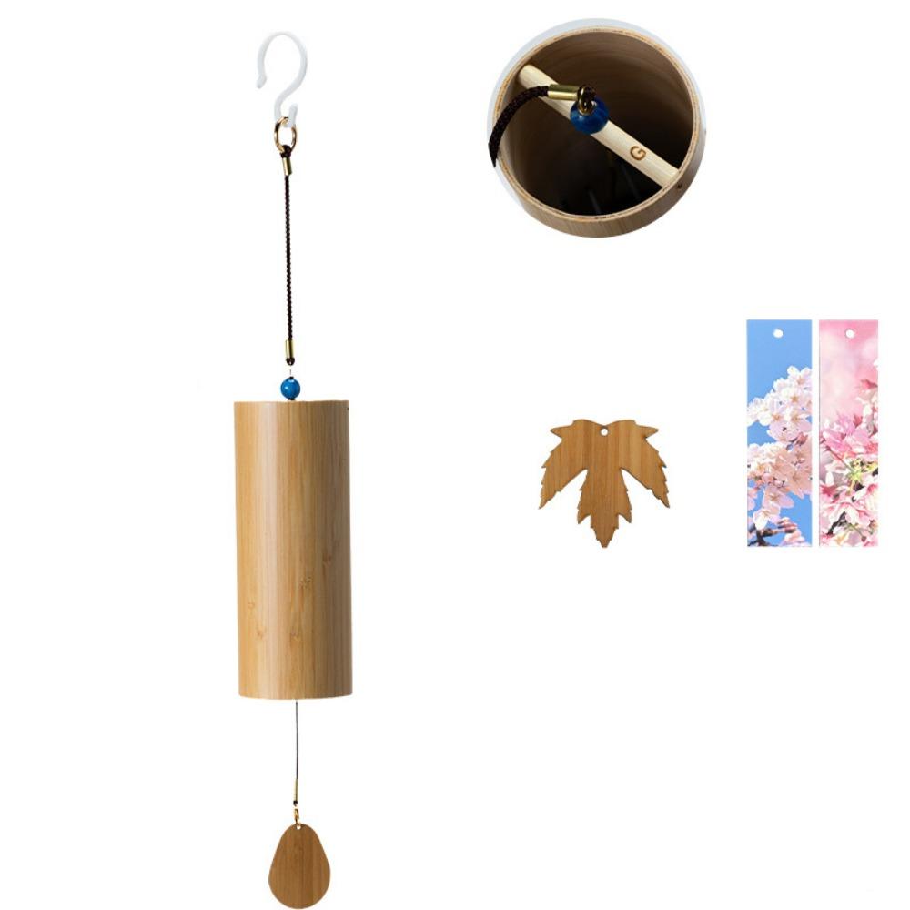 Hand Cranked Musical Windchime Antique Blessing Bell Landscape Decor Bamboo Wind Chimes Garden