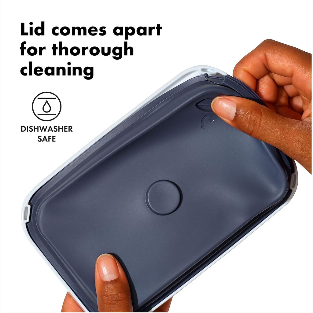 Контейнер для хранения OXO, набор из 3 предметов, легко закрывается одной рукой, контейнер для попкорна, маленький квадратный, короткий