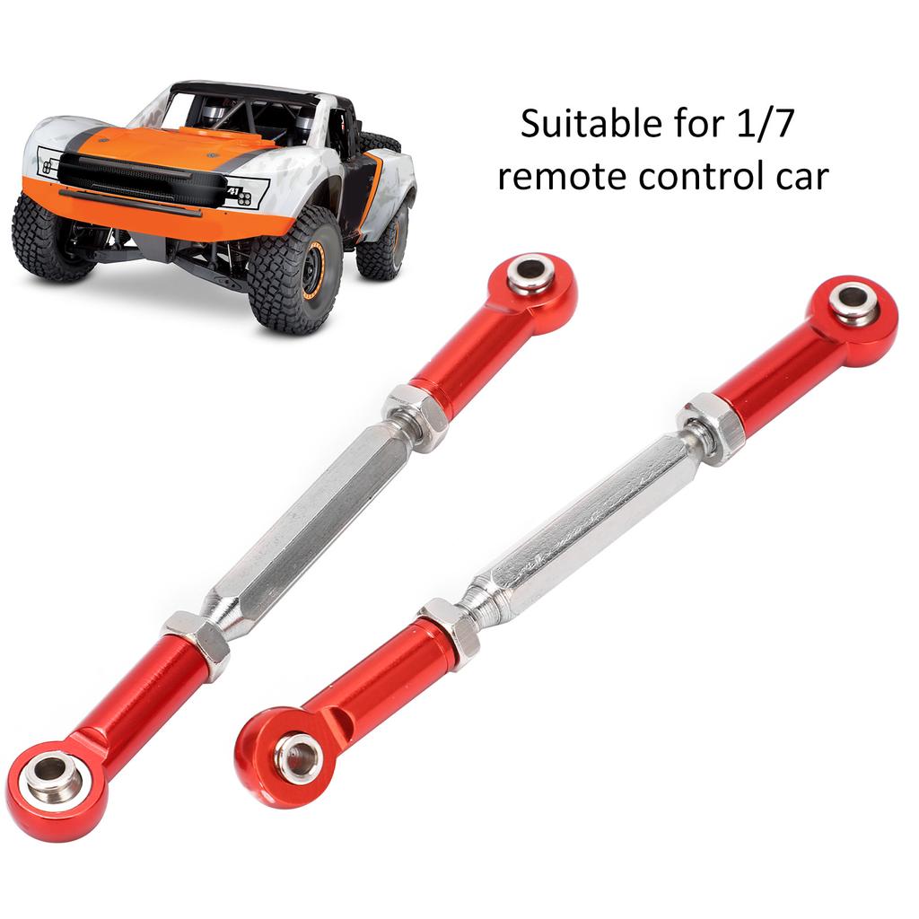 2pcs Rear Sway Bar 3.5in Arms Aluminum Alloy Durable Useful AntiRoll Bars with Screws for 1/7 Remote Control Car(White )
