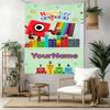 Numberblocks Custom Your Name Wall Decor Tapestry Art For Pet Memorial Birthdaywedding Party Backdrop Family Gift