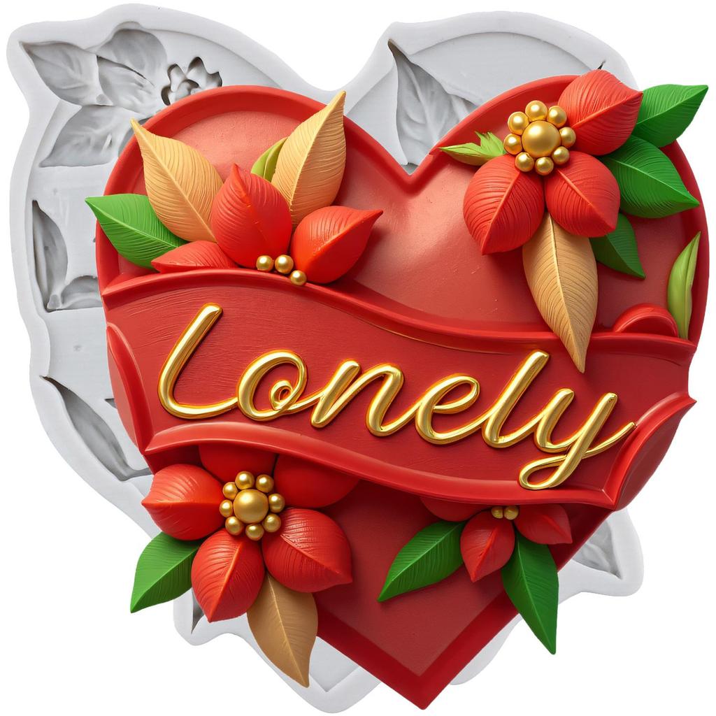 Силиконовая форма Сердце Цветок Роза Цветок Сердце Формы для мастики Инструменты для украшения торта Топпер для кекса Конфета Смола Глина Шоколад Форма для гампасты