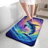 Luxury Black Gold Marble Bath Rug Elegant Vein Pattern Non-Slip Silicone Backing Mat Kitchen Mat Door Mat Floor Mat
