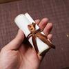Мини-свиток Подвесной свиток Свиток из рисовой бумаги Батик Позолоченный Пустая основа Подвесной свиток Кисть для каллиграфии 10x39 см Декоративные подвески