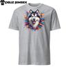 Vibrant Alaskan Malamute Dog Unisex T-Shirt: Colorful Canine Splendor!