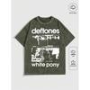 Cotton Rockvintagealtwtee230Asheskullndbadgewhprint Straight Type