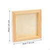6x Wooden Panel Boards Square,Decorative Frame Unfinished Wood Canvas Panels 8inch for Kids