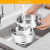 Посуда Пароварка 3-ярусная вставка-пароварка Кастрюля из нержавеющей стали 304 Вставка для скороварки Кастрюля Большой вместимости Пароварка