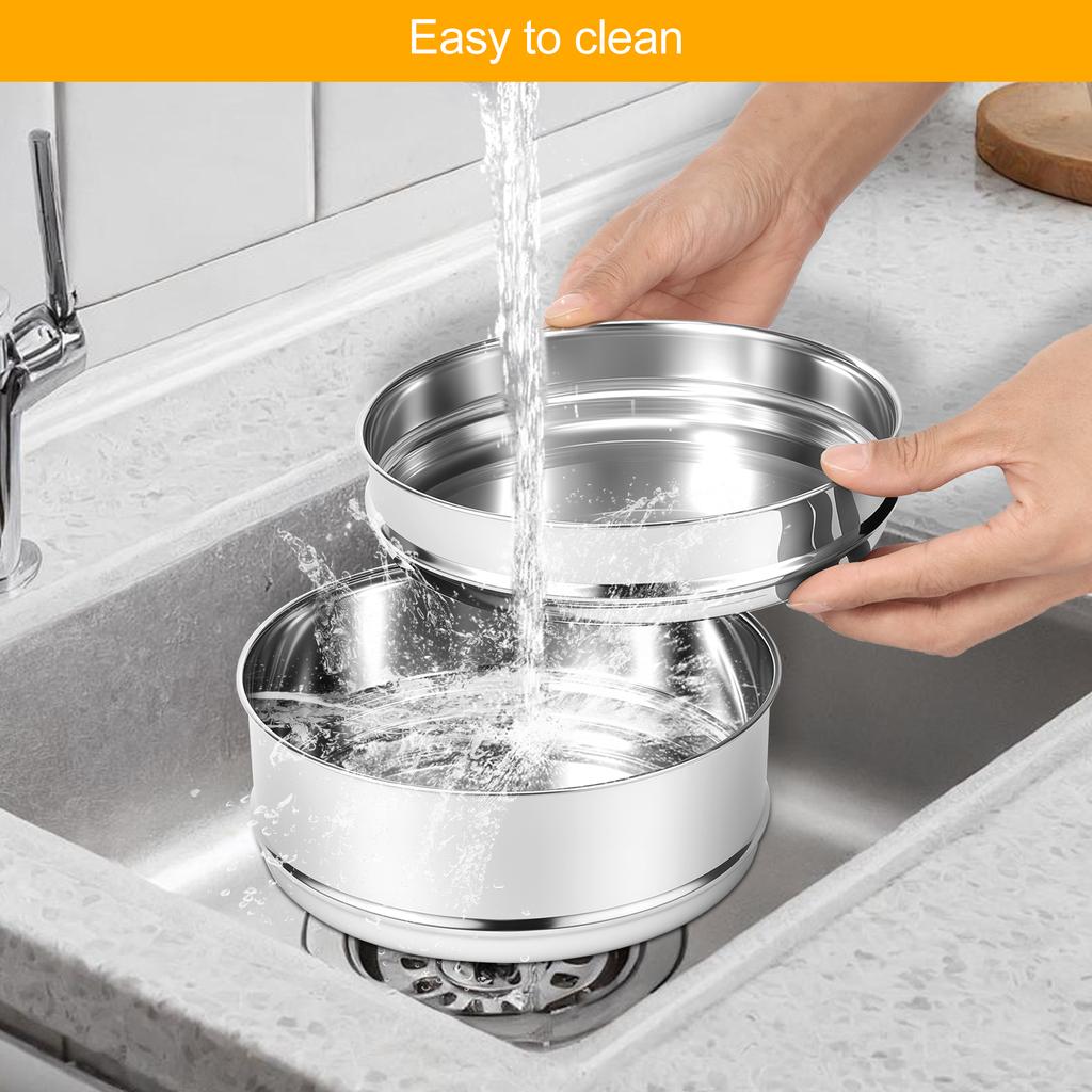 Посуда Пароварка 3-ярусная вставка-пароварка Кастрюля из нержавеющей стали 304 Вставка для скороварки Кастрюля Большой вместимости Пароварка
