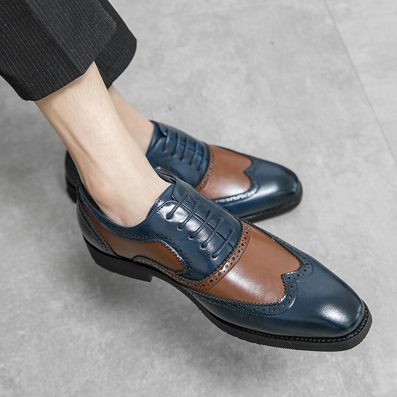 Италия Высококачественные модные туфли-оксфорды с острым носком, мужские туфли на шнуровке, роскошные мокасины в остром стиле, повседневные роскошные кожаные туфли
