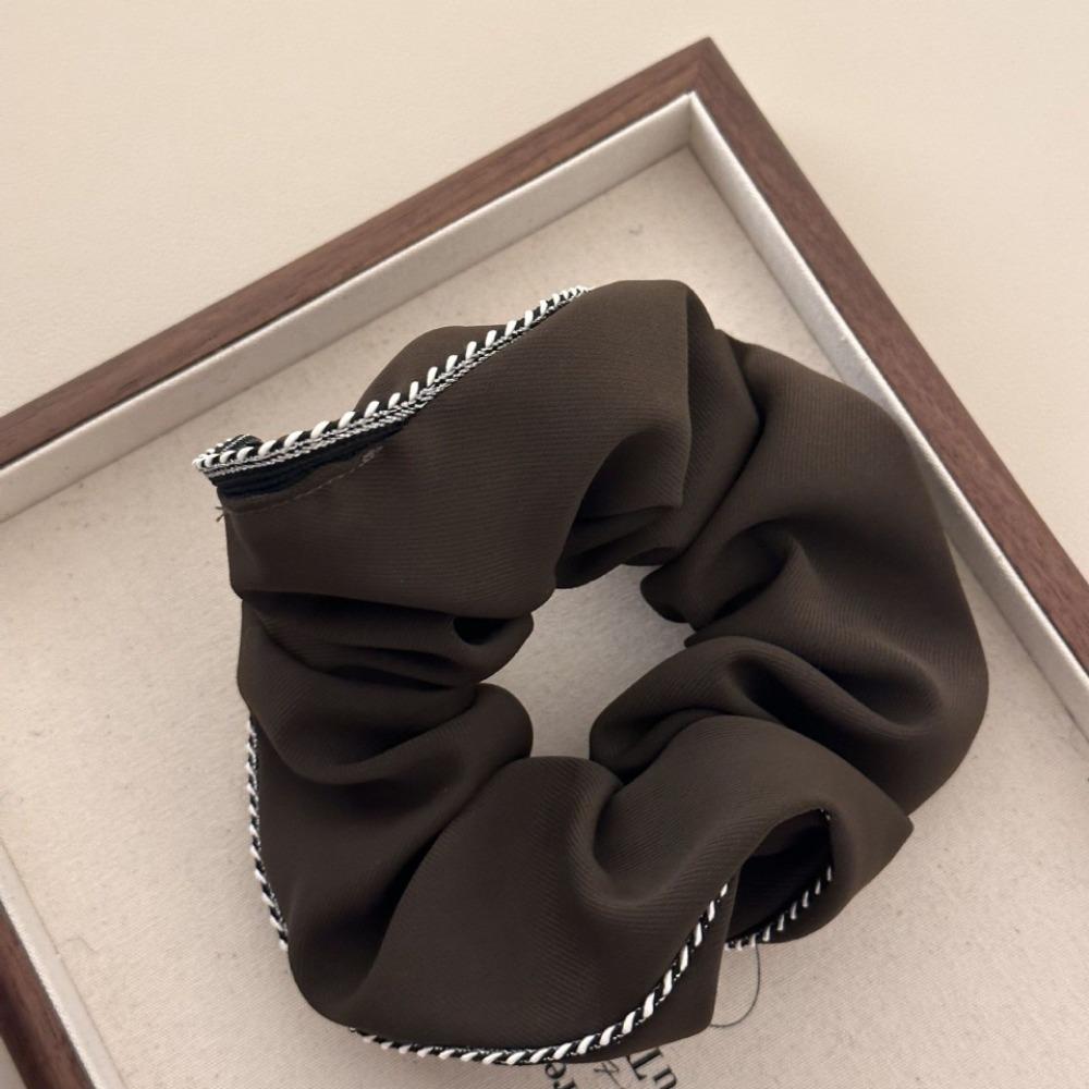 1/4pcs Contrast Trim Scrunchie Minimalist Elegant Perfect for Daily Sophisticated Looks Chic Hair Accessory Women Office