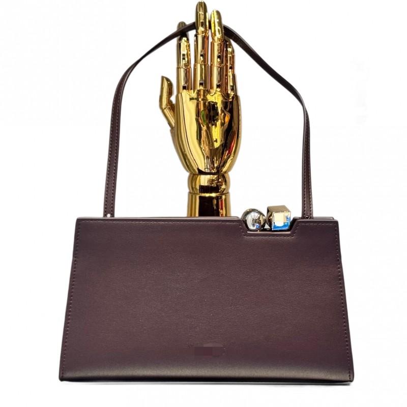 Womens Leather Handbag Fashion Versatile Shoulder Bag Commuter Small Square
