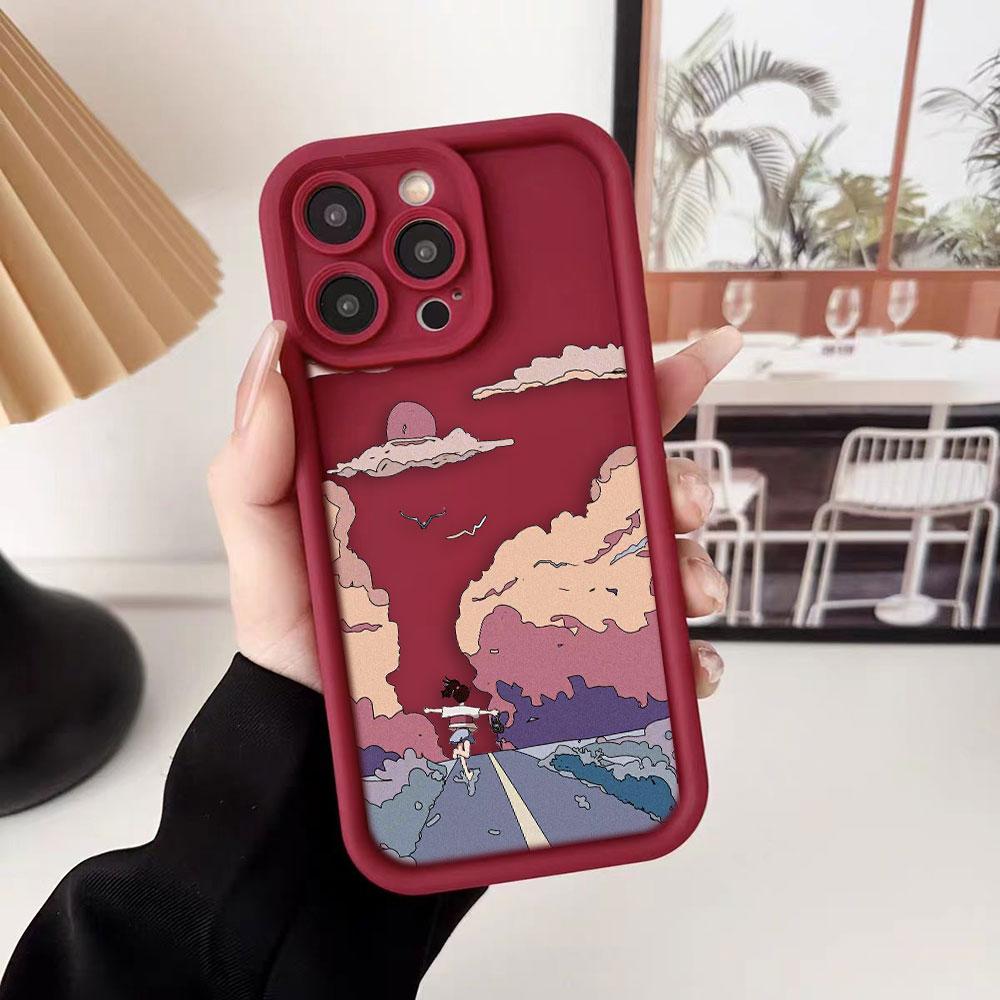 Beautiful Art Scenery Phone Case For iPhone Apple 17 AIR 16 16E 11 12 13 14 15 XR Plus Pro Max DIY Case TPU Shockproof Cover