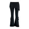 Spiral Direct Womens/Ladies Plain Micro Skirt Bootcut Leggings