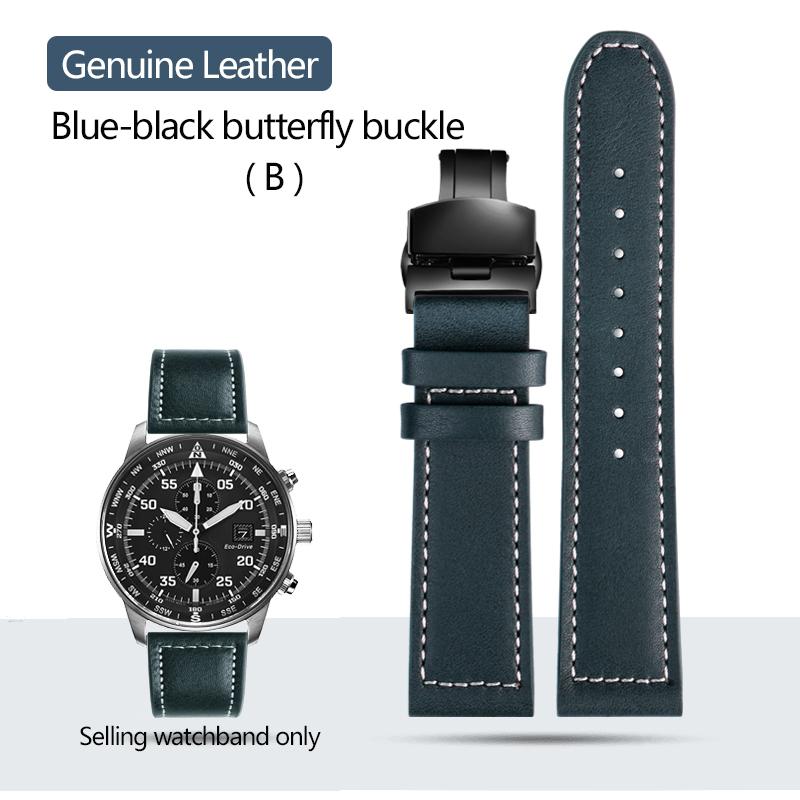 High Quality Cowhide Leather Watchband for Citizen CA0690 CA0695-17E CA4500 Bracelet Men's Steel Rubber Watch Strap 20mm 22mm