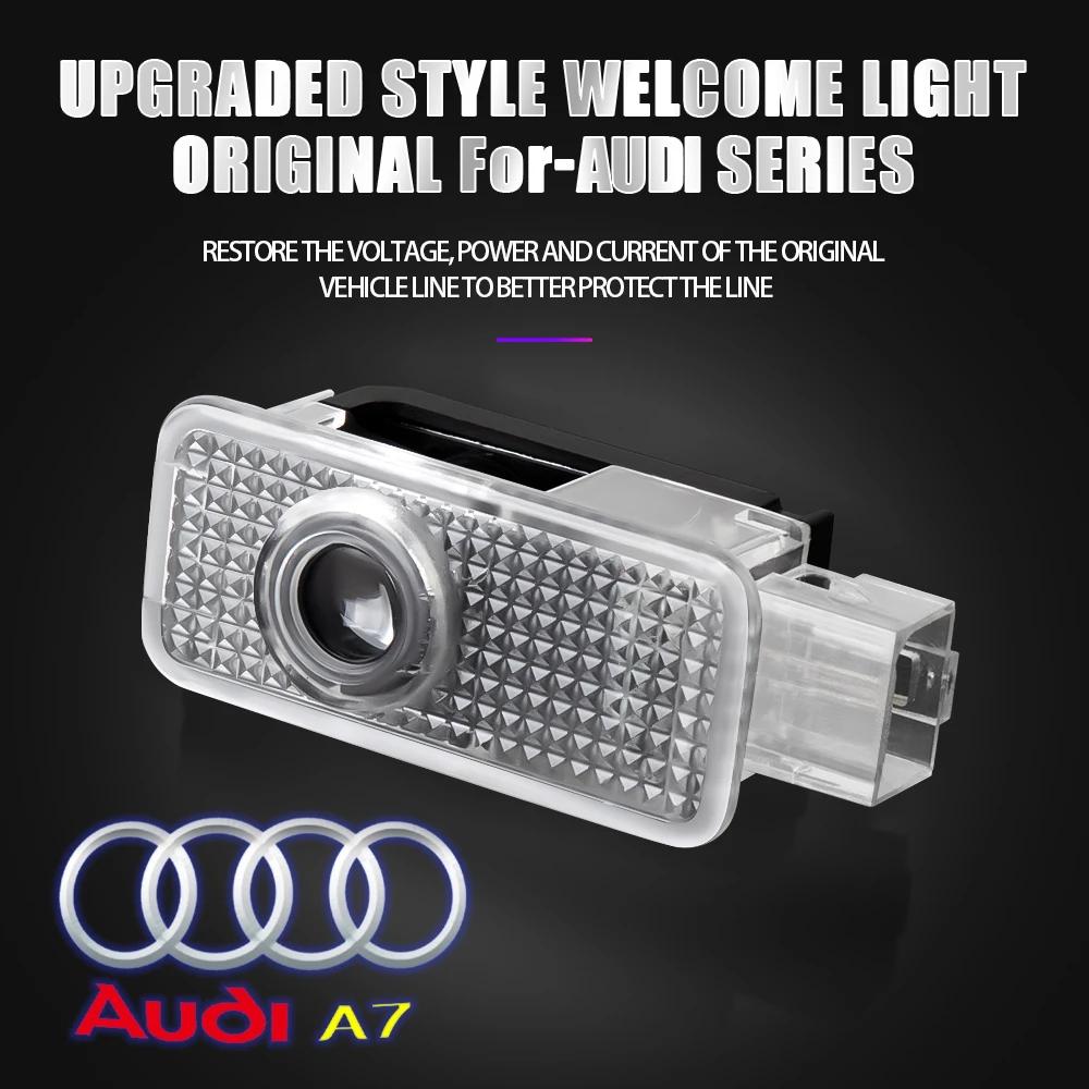Для Audi C6 Для Audi A4 A3 8V 8P 8L A6 C5 C6 C7 A5 A7 Q3 Q5 Q7 S3 S4 S6 RS Sline Quattro Автомобильная HD Проекционная Лампа Светодиодная Автоматическая Дверная Приветственная Подсветка